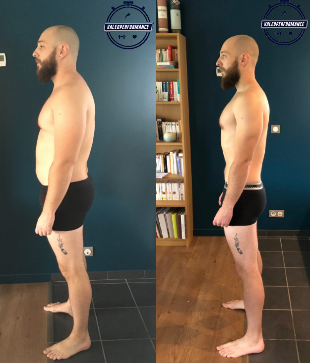 Transformation physique de Mathias grâce à Mathieu coach sportif à toulouse grâce au suivi personnalisé